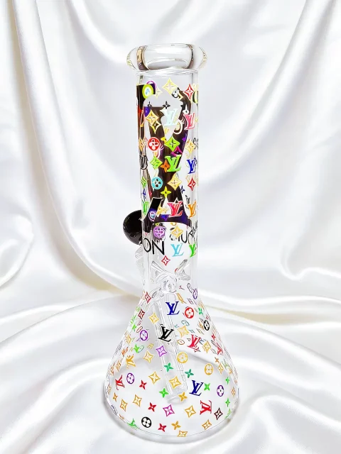 LV Monogram Beaker Glass Bong | Classic Icon