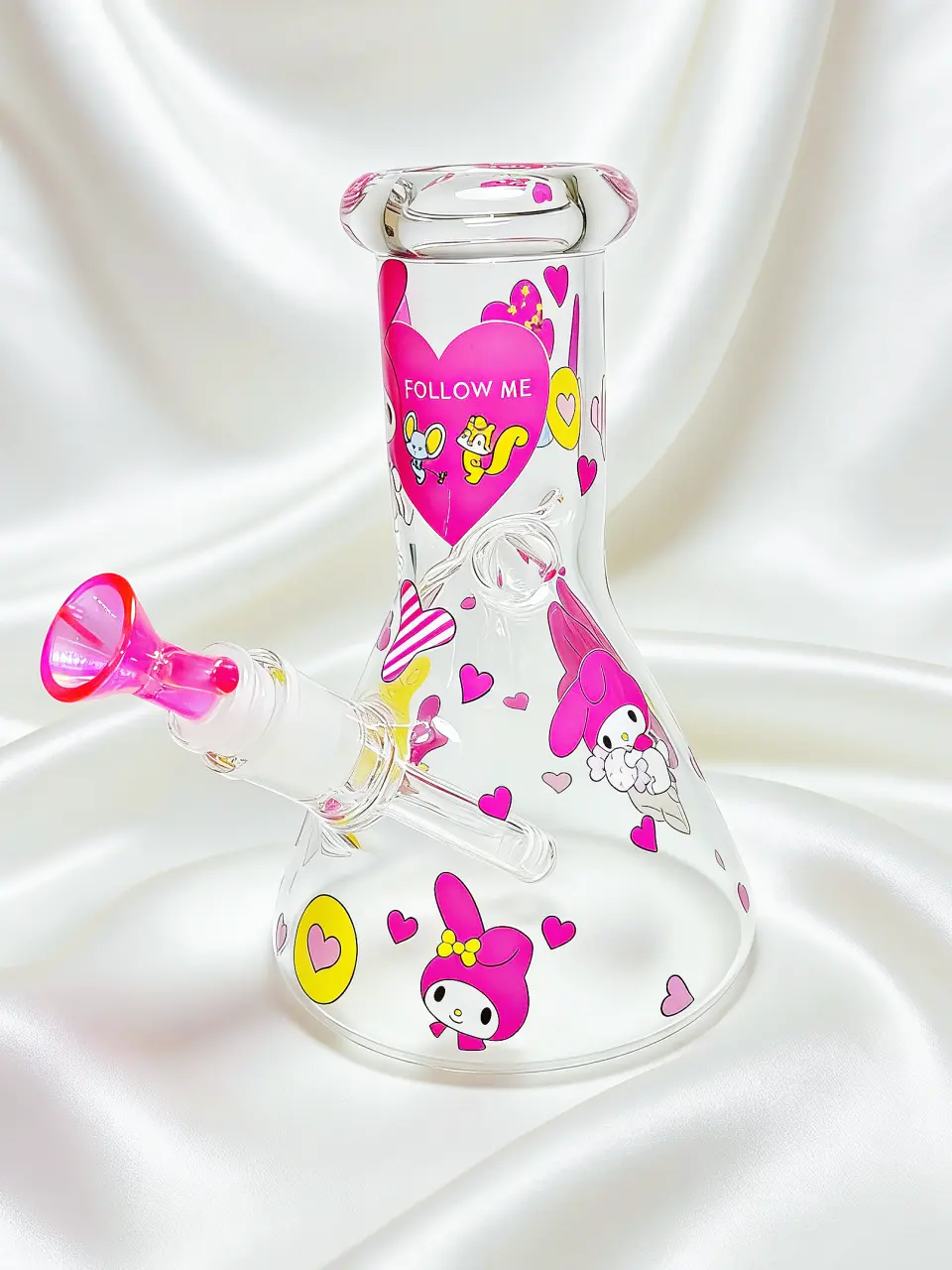 My Melody Colorful Heart Beaker Glass Bong | Sweetheart Party