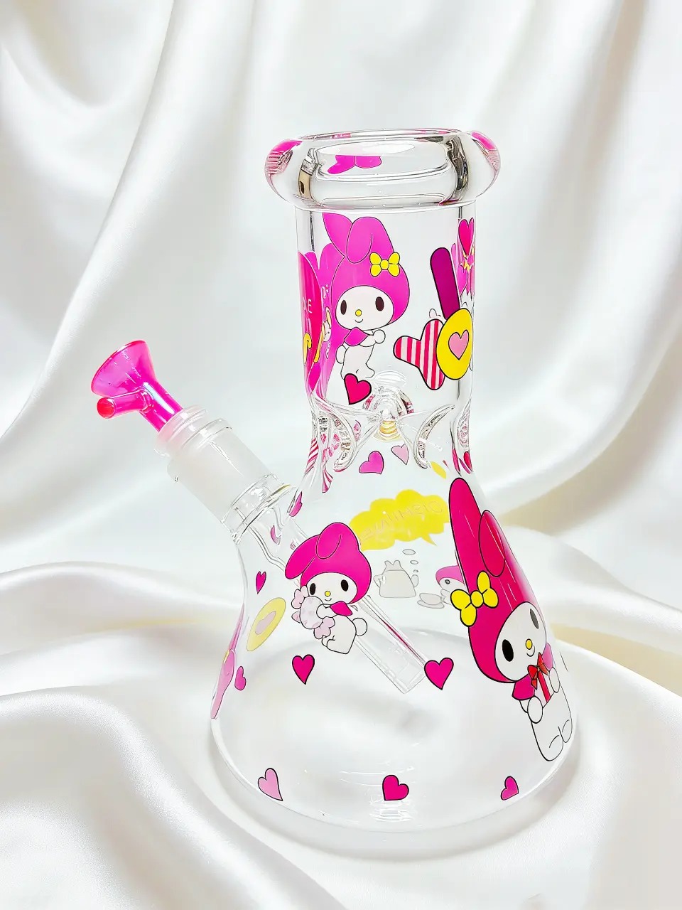 My Melody Colorful Heart Beaker Glass Bong | Sweetheart Party