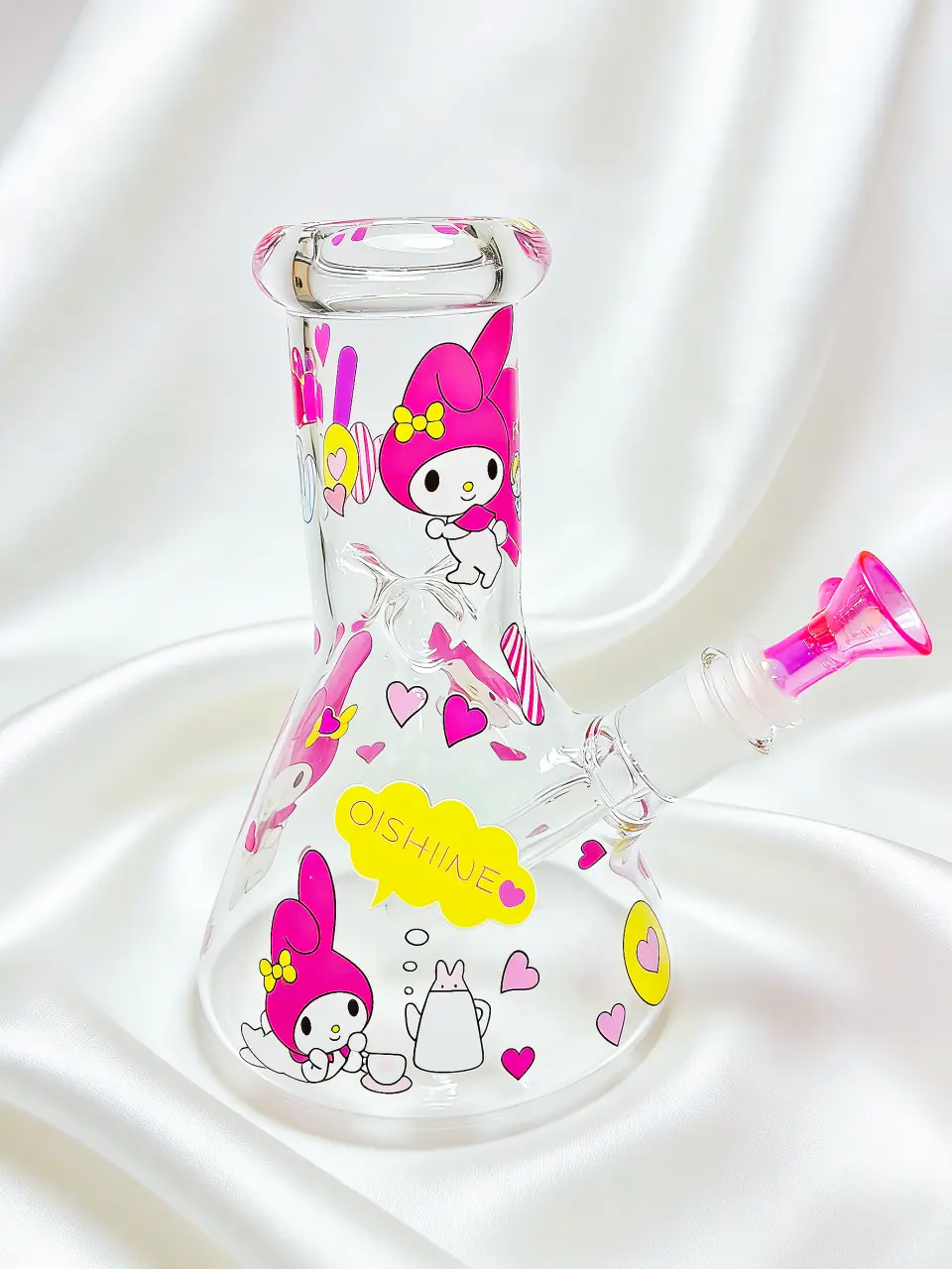 My Melody Colorful Heart Beaker Glass Bong | Sweetheart Party
