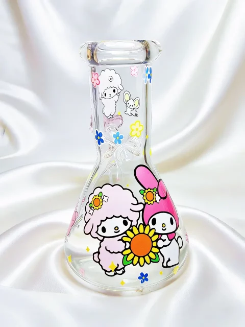 My Melody & My Sweet Piano Healing Beaker Glass Bong | Sunny Garden