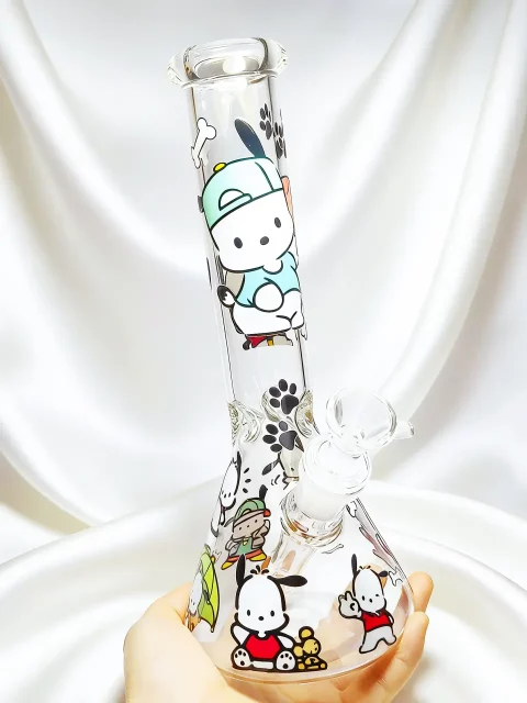 Pochacco Fun Beaker Glass Bong | Pure Playfulness Pochacco Fun Beaker Glass Bong | Pure Playfulness