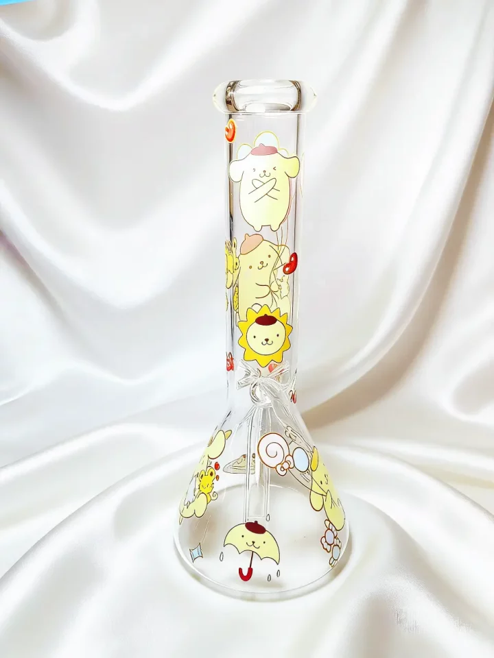Pompompurin Heart Balloon Beaker Glass Bong | Sunny Sweetheart Pompompurin Heart Balloon Beaker Glass Bong | Sunny Sweetheart