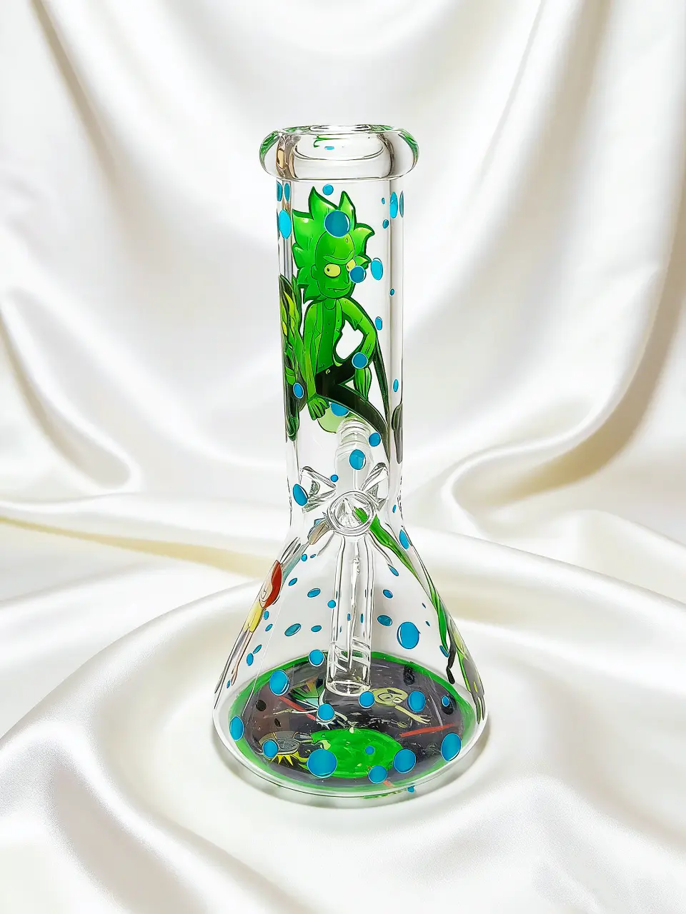 Rick and Morty Cyber Green Beaker Glass Bong | Dimension Leap