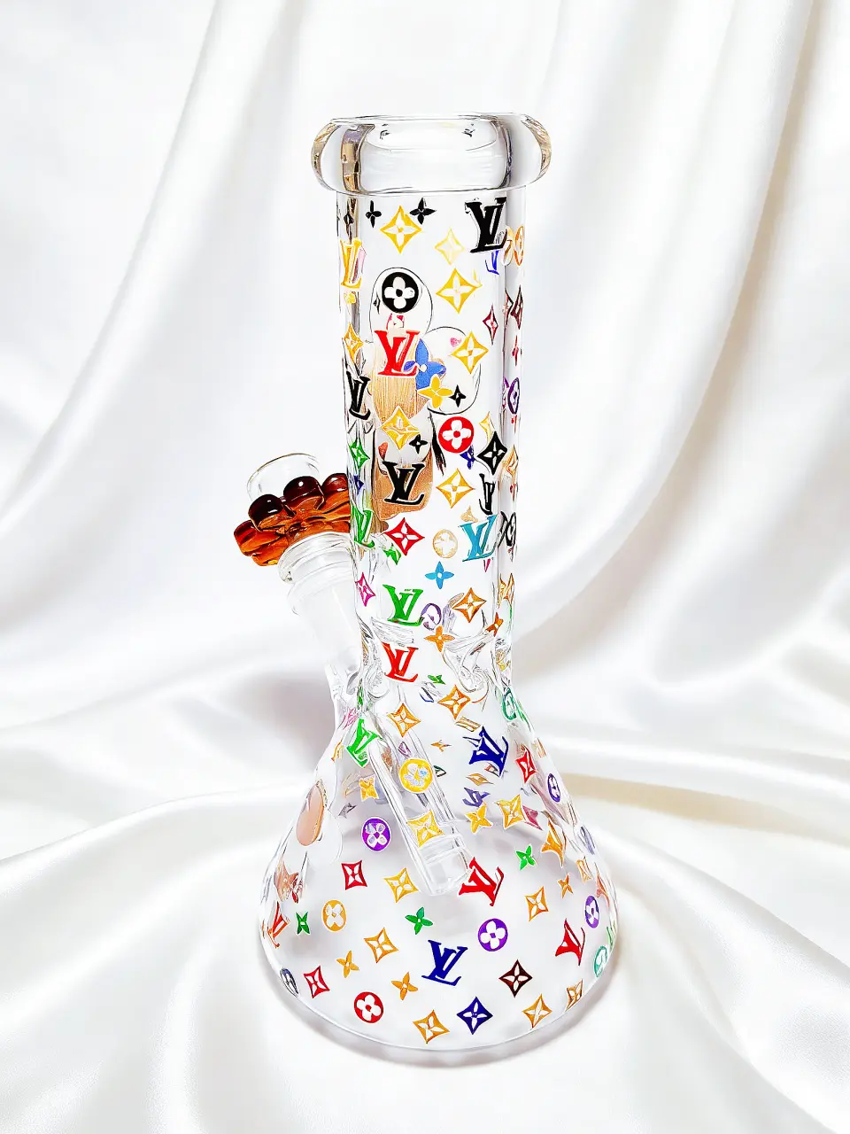 Vivienne Fashion Flower Beaker Glass Bong | Colorful Dream