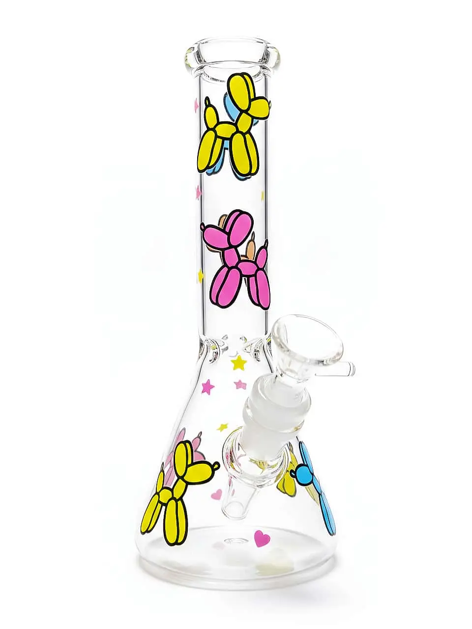 Balloon Dog Beaker Glass Bong | Rainbow Dopamine Art