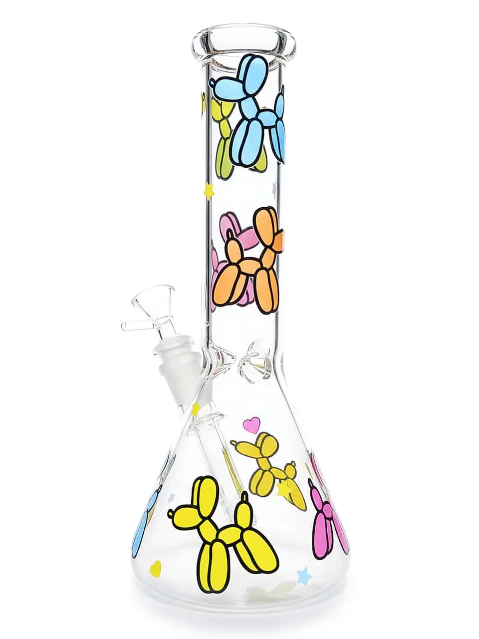 Balloon Dog Beaker Glass Bong | Rainbow Dopamine Art