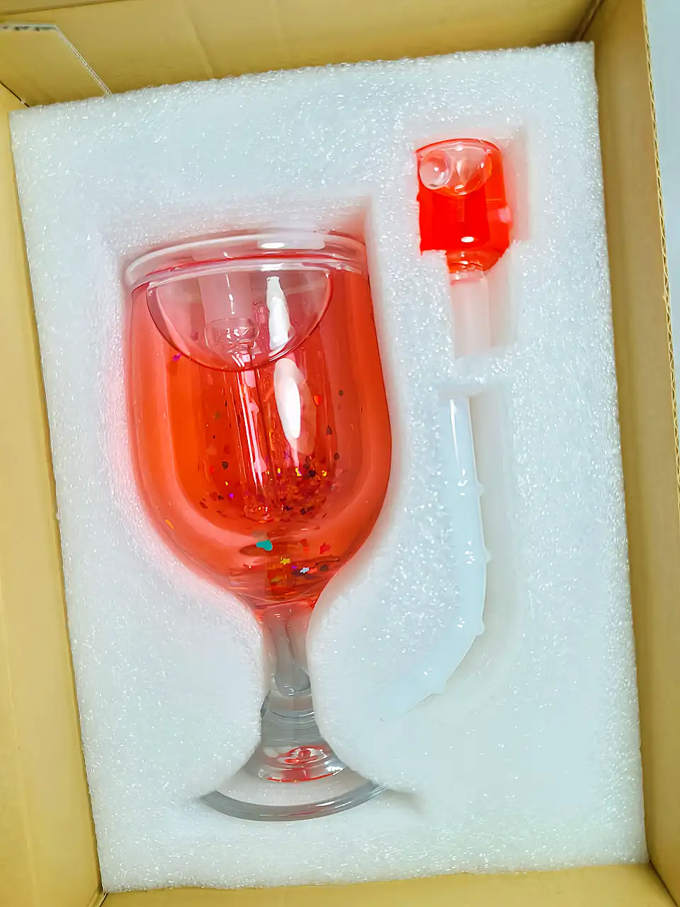 Dreamy Goblet Glycerin Glass Bong | Pink Crystal Sweetheart