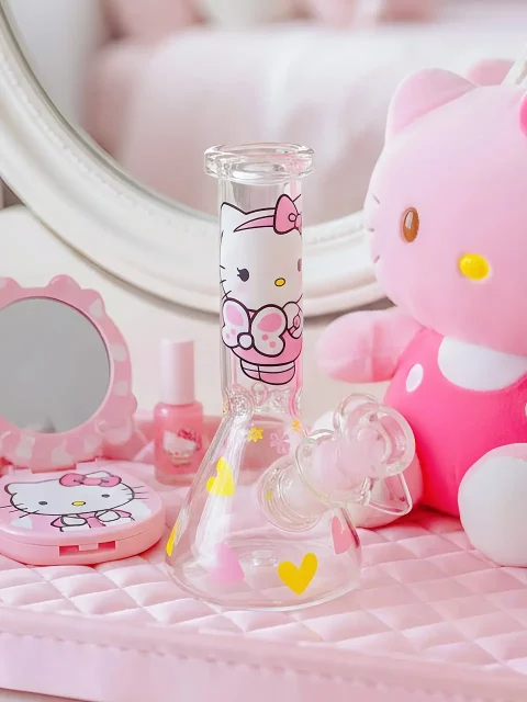 Hello Kitty Heart Beaker Glass Bong | Sweet & Girly Edition