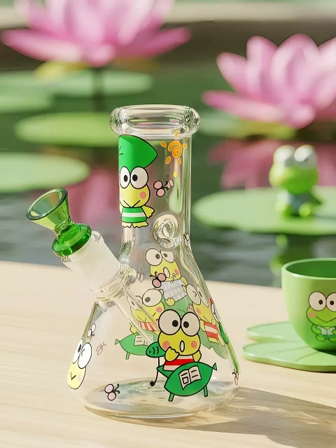 Keroppi Garden Beaker Glass Bong | Big-Eye Frog Summer Dream Keroppi Garden Beaker Glass Bong | Big-Eye Frog Summer Dream
