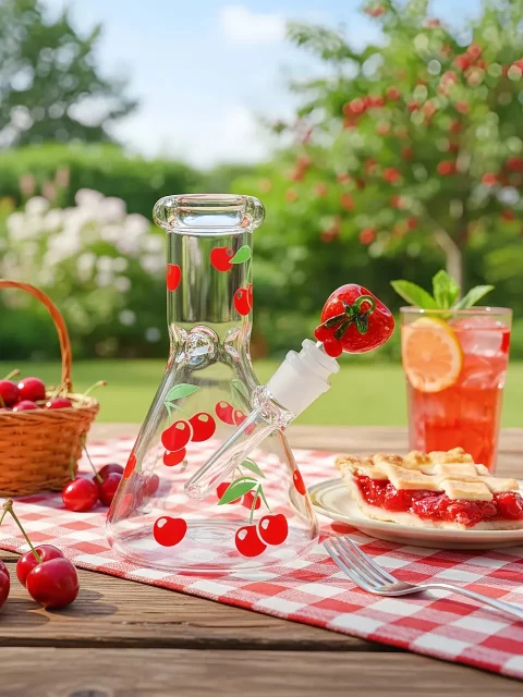 Summer Sweet Cherry Beaker Glass Bong