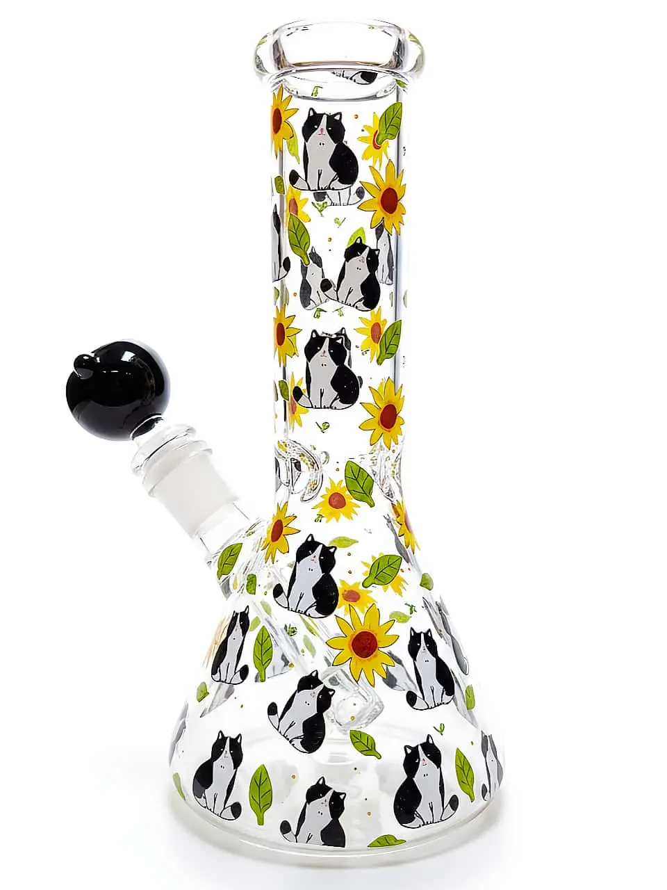 Sunny Cow Cat Beaker Glass Bong | Minimal Pastoral