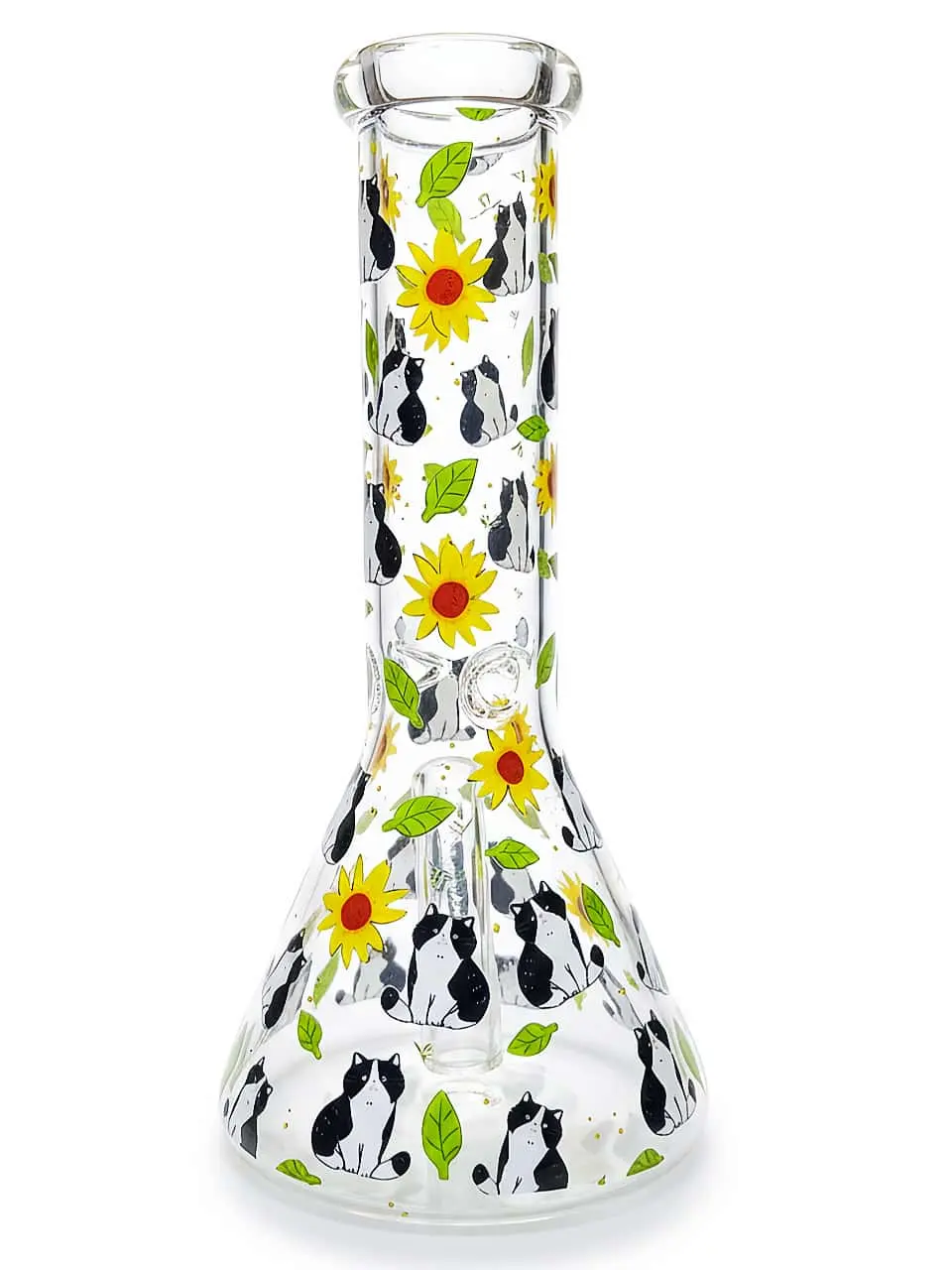 Sunny Cow Cat Beaker Glass Bong | Minimal Pastoral