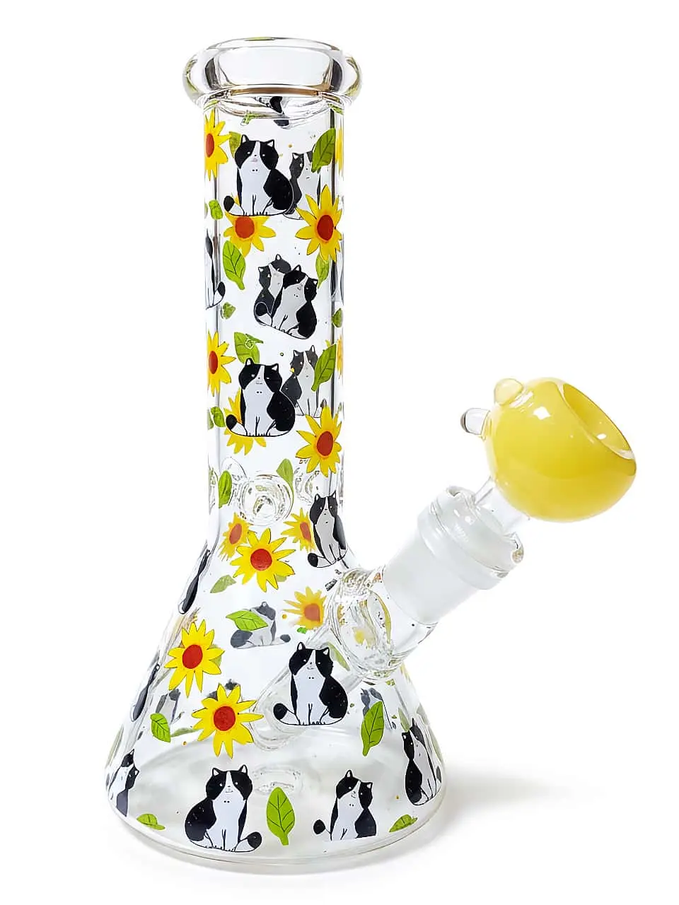 Sunny Cow Cat Beaker Glass Bong | Minimal PastoralSunny Cow Cat Beaker Glass Bong | Minimal Pastoral