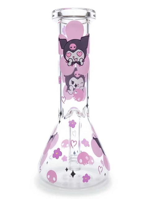 Sweet Kuromi Beaker Glass Bong | Cute Punk Girl Style Sweet Kuromi Beaker Glass Bong | Cute Punk Girl Style