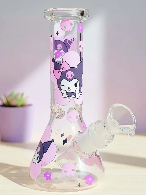 Sweet Kuromi Beaker Glass Bong | Cute Punk Girl Style