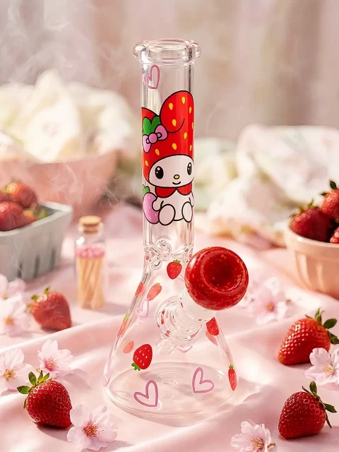 My Melody Strawberry Party Beaker Glass Bong My Melody Strawberry Party Beaker Glass Bong