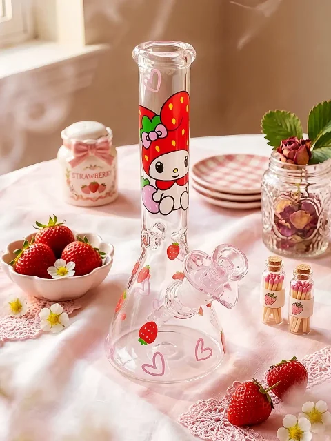 My Melody Strawberry Party Beaker Glass Bong