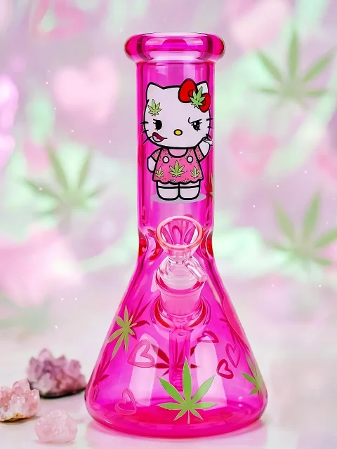 Hello Kitty Bong with Leaf TouchesToo Cute to Handle
