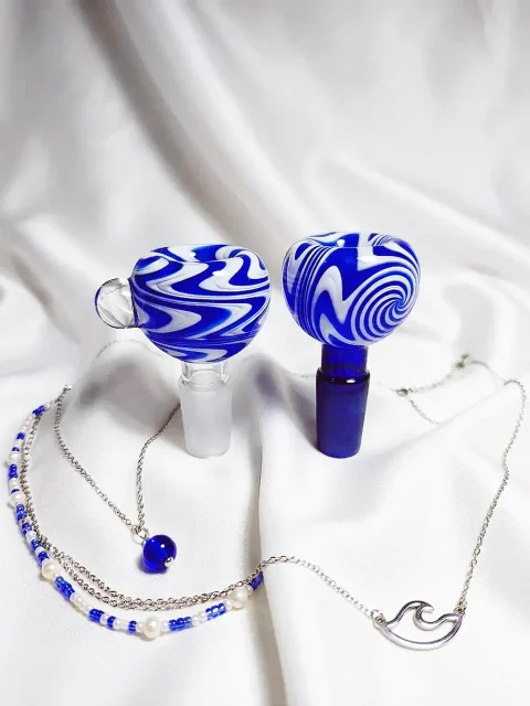 14mm Male Ocean Swirl Bong Bowl