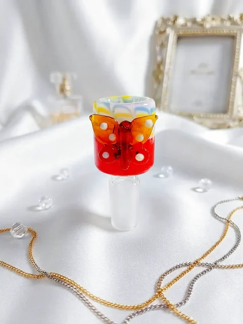 14mm Male Pastel Sky Butterfly Bong Bowl