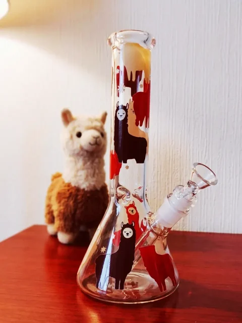Alpaca Party Kawaii Healing Beaker Glass Bong