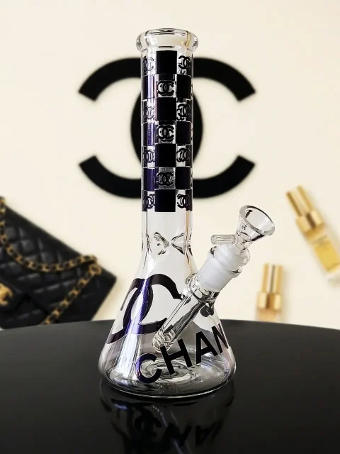CHANEL Inspired Couture Beaker Glass Bong