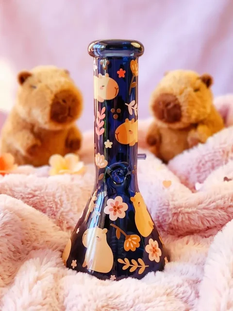 Capybara Deep Blue Beaker Bong-2 Capybara Deep Blue Beaker Bong
