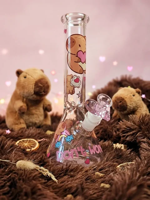 Capybara Heart Healing Beaker Bong