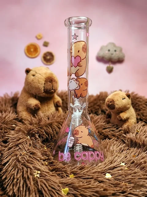 Capybara Heart Healing Beaker Bong-2 Capybara Heart Healing Beaker Bong