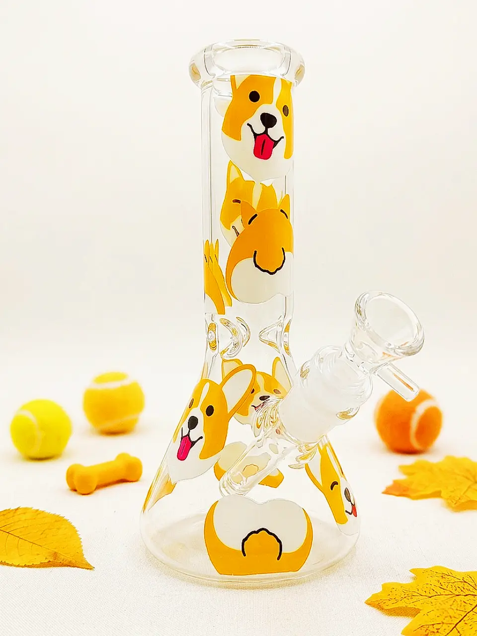 Corgi Adventure Cute Healing Beaker Bong