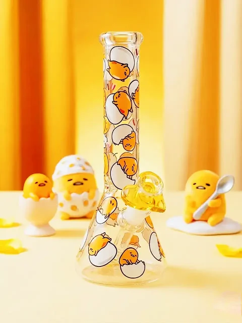 Gudetama Lazy Day Energy Beaker Glass Bong