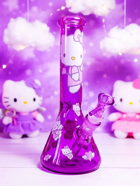 Hello Kitty Angel Violet Beaker Glass Bong