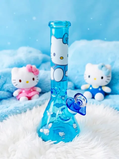 Hello Kitty Angel Wings Blue Beaker Bong