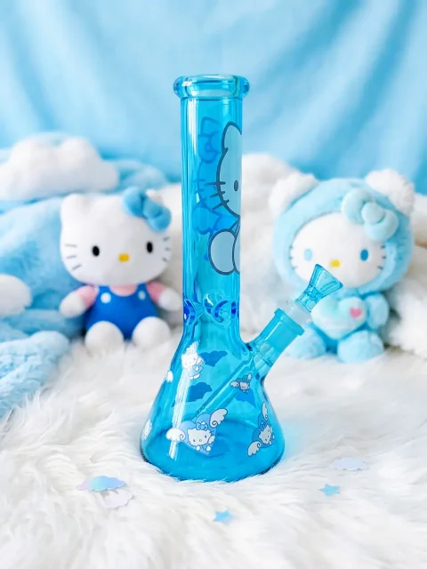 Hello Kitty Angel Wings Blue Beaker Bong-2 Hello Kitty Angel Wings Blue Beaker Bong