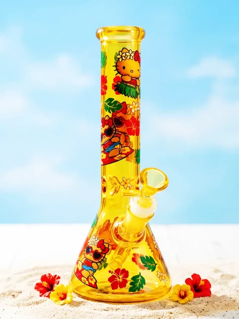 Hello Kitty Summer Beach Honey Beaker Glass Bong