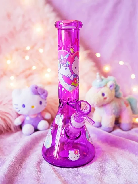 Hello Kitty × Unicorn Stardust Dreams Purple Glass Bong
