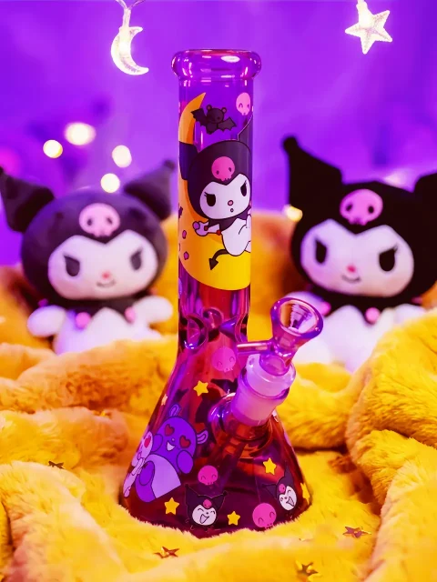 Kuromi & Friends Purple Glass Bong | Midnight Violet Dreams