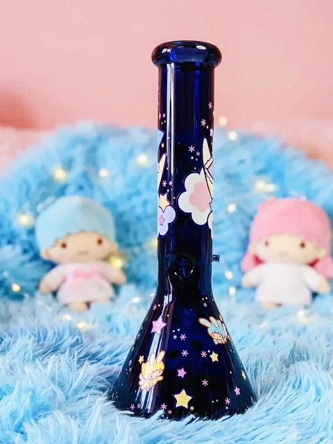 Little Twin Stars Deep Blue Beaker Bong Starlit Cloud Dreams2 Little Twin Stars Deep Blue Beaker Bong Starlit Cloud Dreams