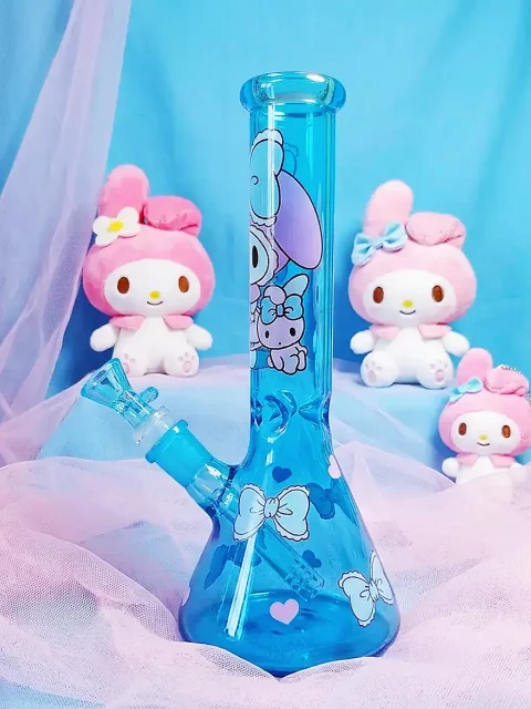 My Melody Pink Bow Ice Crystal Beaker Glass Bong-1 My Melody Pink Bow Ice Crystal Beaker Glass Bong