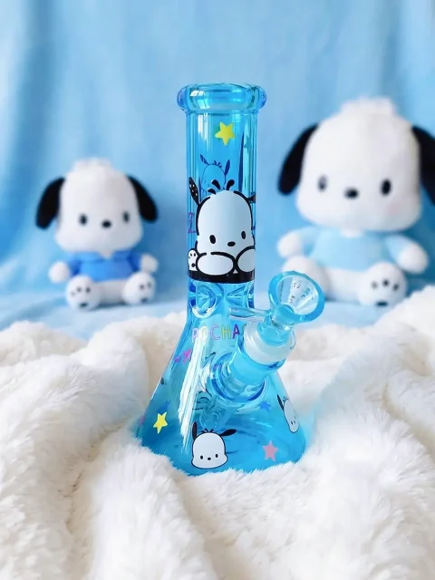 Starlight Cloud Wishes: Pochacco Dreamy Ice Blue Beaker Bong