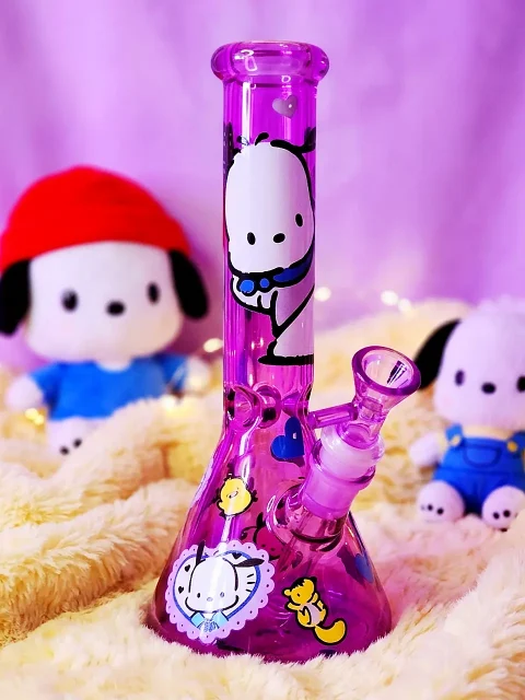 Pochacco Violet Star Wish Purple Beaker Glass Bong