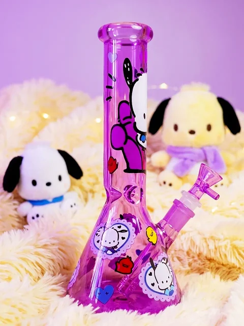 Pochacco Violet Star Wish Purple Beaker Glass Bong-2 Pochacco Violet Star Wish Purple Beaker Glass Bong