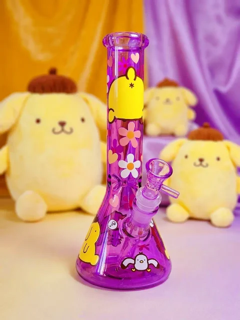 Pompompurin Healing Purple Beaker Bong Dreamy Caramel Violet