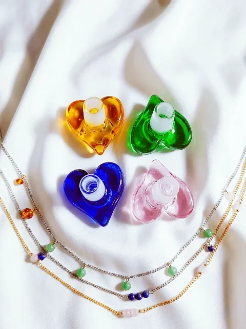 Sacred Hearts 14mm Male Bong Bowl Collection-2 Sacred Hearts 14mm Male Bong Bowl Collection