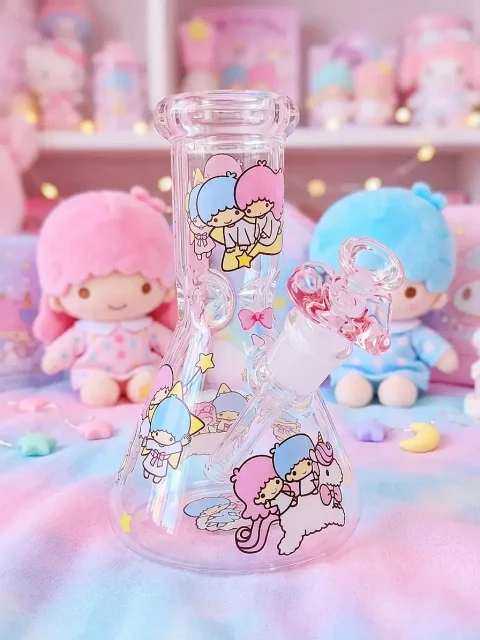 Twinkle Star Wishes Little Twin Stars Dreamy Pastel Beaker Bong