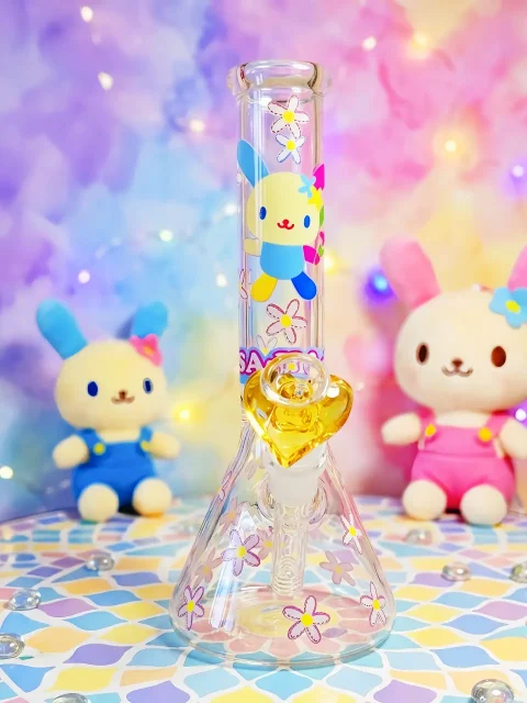 Usahana Healing Floral Beaker Glass Bong