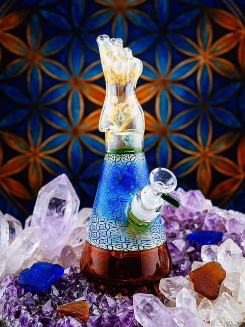 Venus Torso Gradient Beaker Glass Bong Earth Goddess-2 Venus Torso Gradient Beaker Glass Bong Earth Goddess