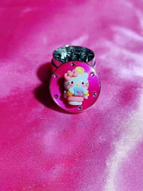 Barbie Pink Hello Kitty Mini Grinder | Rhinestone Glam with Dreamy Charm Barbie Pink Hello Kitty Mini Grinder | Rhinestone Glam with Dreamy Charm