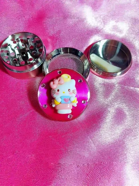 Barbie Pink Hello Kitty Mini Grinder | Rhinestone Glam with Dreamy Charm